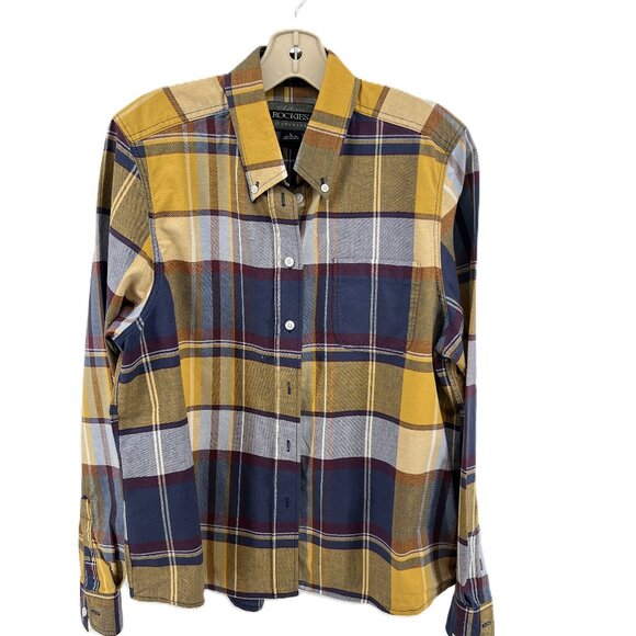 Authentic Rockies Jeanswear Women's Plaid Button-Down Shirt – Size L 100% cotton - Picture 1 of 11